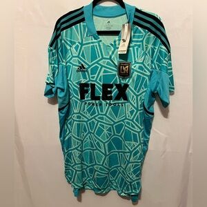 Men's LAFC adidas Teal Mint/Black Jersey Flex Power Tools Size XL